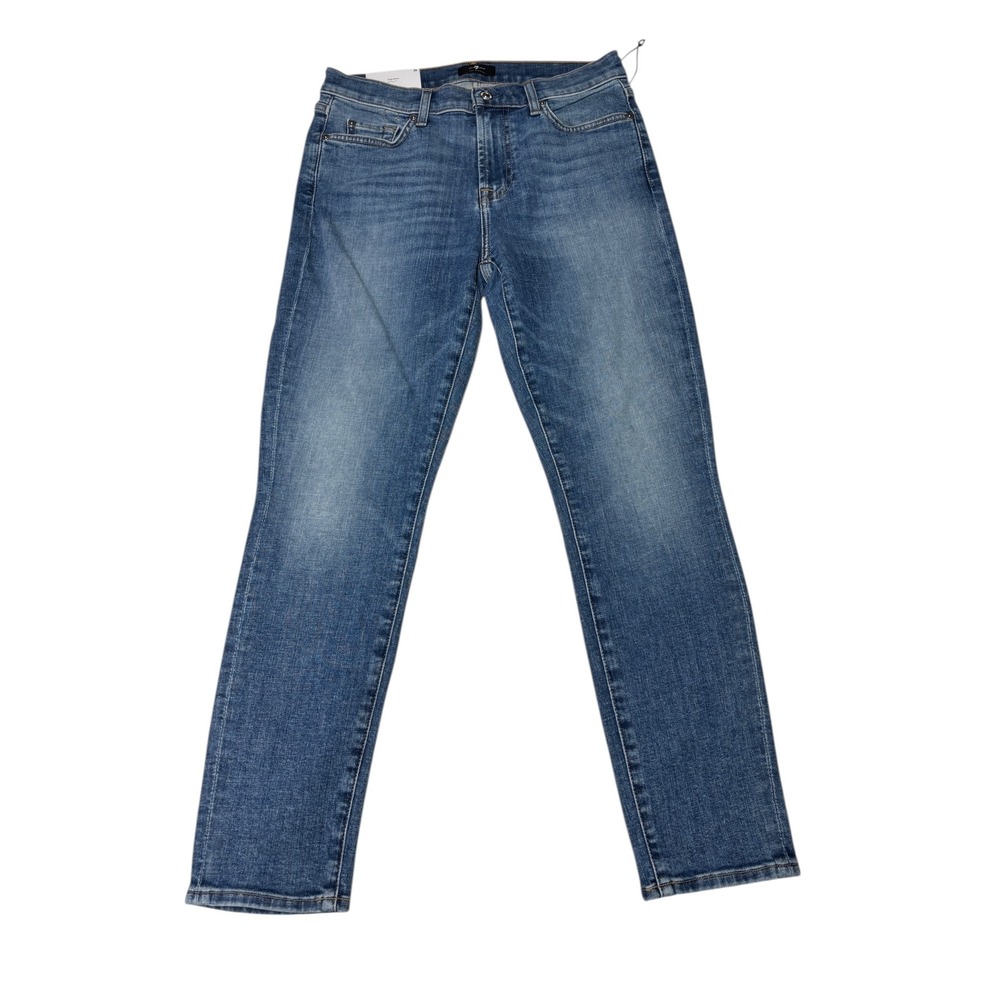 NWT 7 For‎ All Mankind Ankle Skinny Jeans Size 29 Blue Denim Womenswear $215